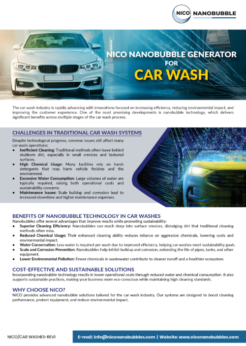 Nano bubble car wash